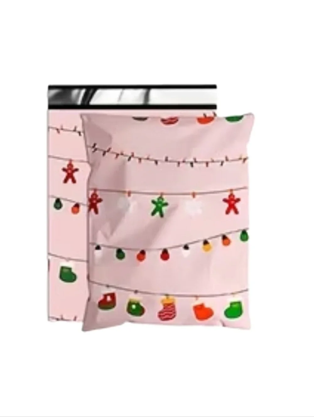 Pink Holiday 10 x 13 Polymailers Christmas